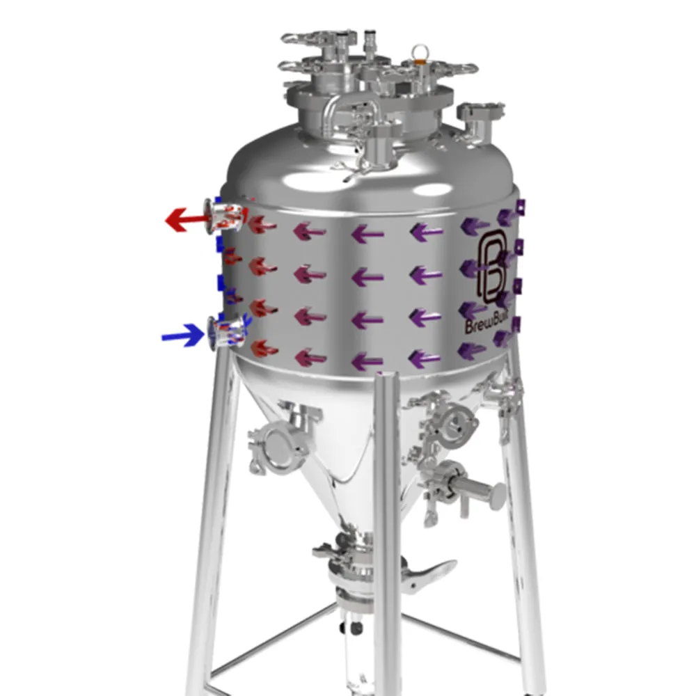 144L BrewBuilt X3 Uni Conical Fermenter - Jacketed Stainless Steel (38gal) - Complete Kit