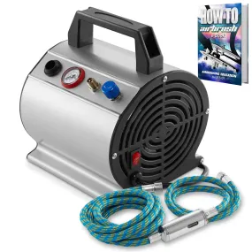 1/6 HP Airbrush Compressor w/ Internal Tank and 6 Ft. Hose