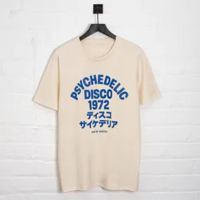 1972 Psychedelic Disco Front Print - Tshirt - Natural
