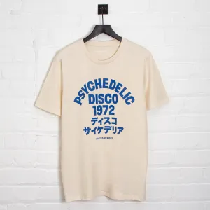 1972 Psychedelic Disco Front Print - Tshirt - Natural