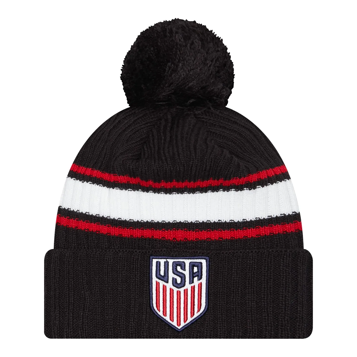 Adult New Era USMNT Fold Black Knit Hat