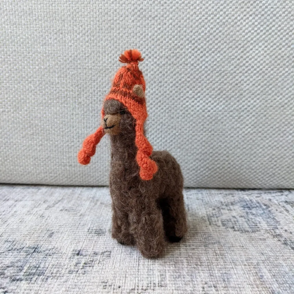 Alpaca Needle Felted Sculpture