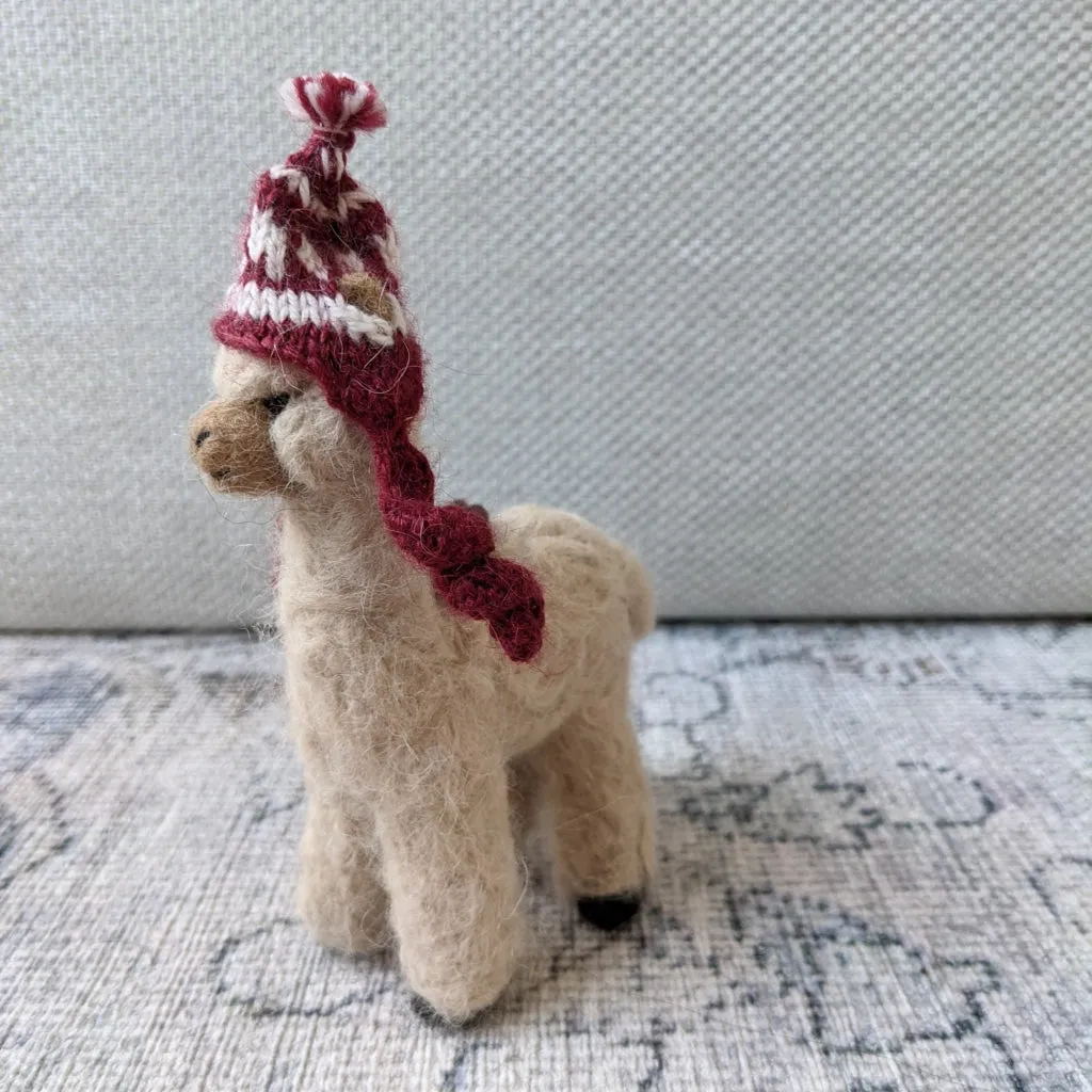 Alpaca Needle Felted Sculpture