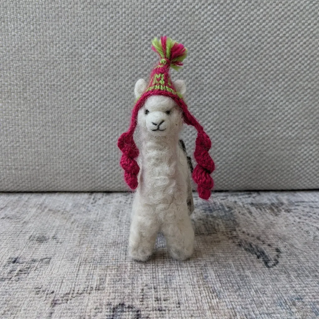 Alpaca Needle Felted Sculpture