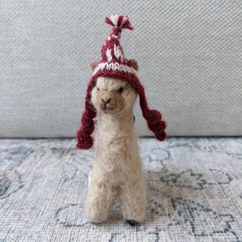 Alpaca Needle Felted Sculpture