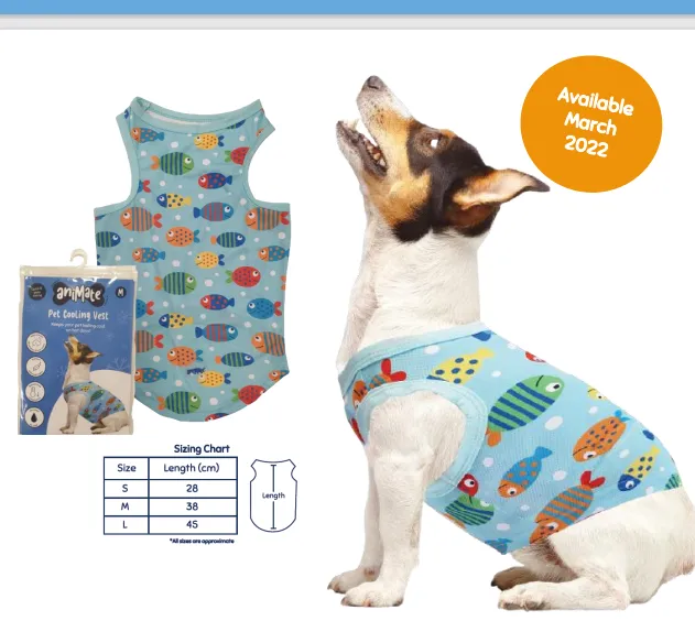 Animate - Pet Cooling Bandana - Fish - Small - 51 x 18cm