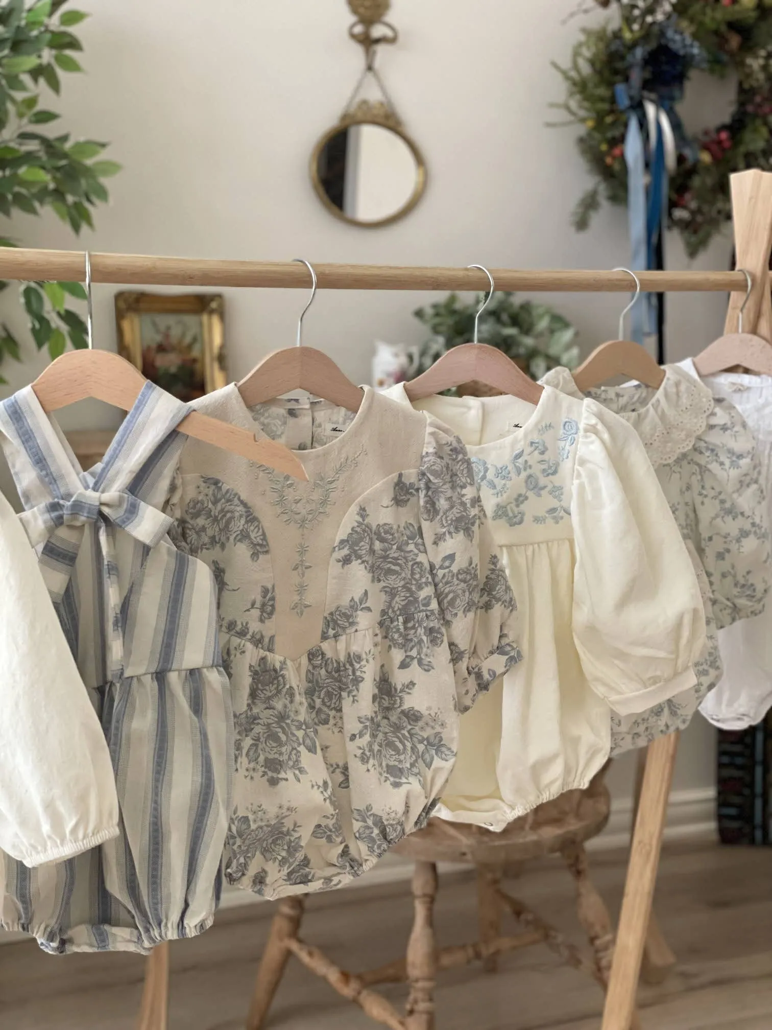 Atelier Embroidered Romper_Blue
