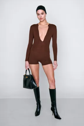 AVERY ROMPER - CHESTNUT