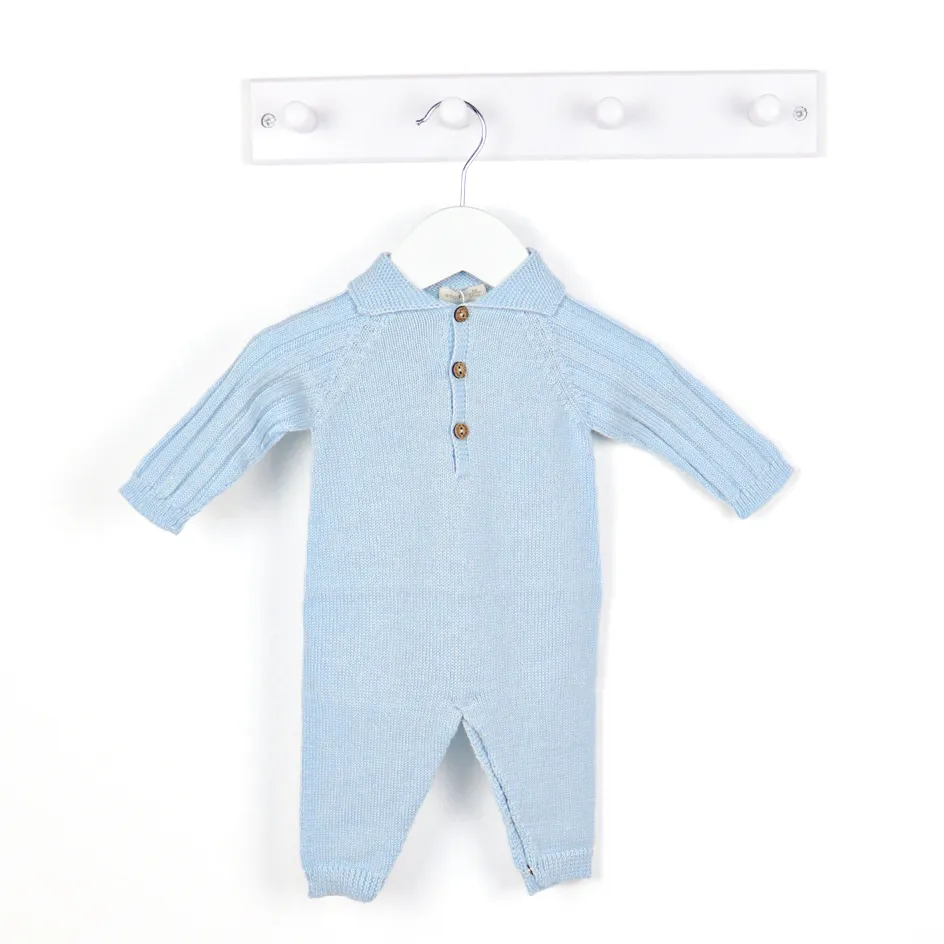 AW Wedoble Blue Chunky Knit Romper