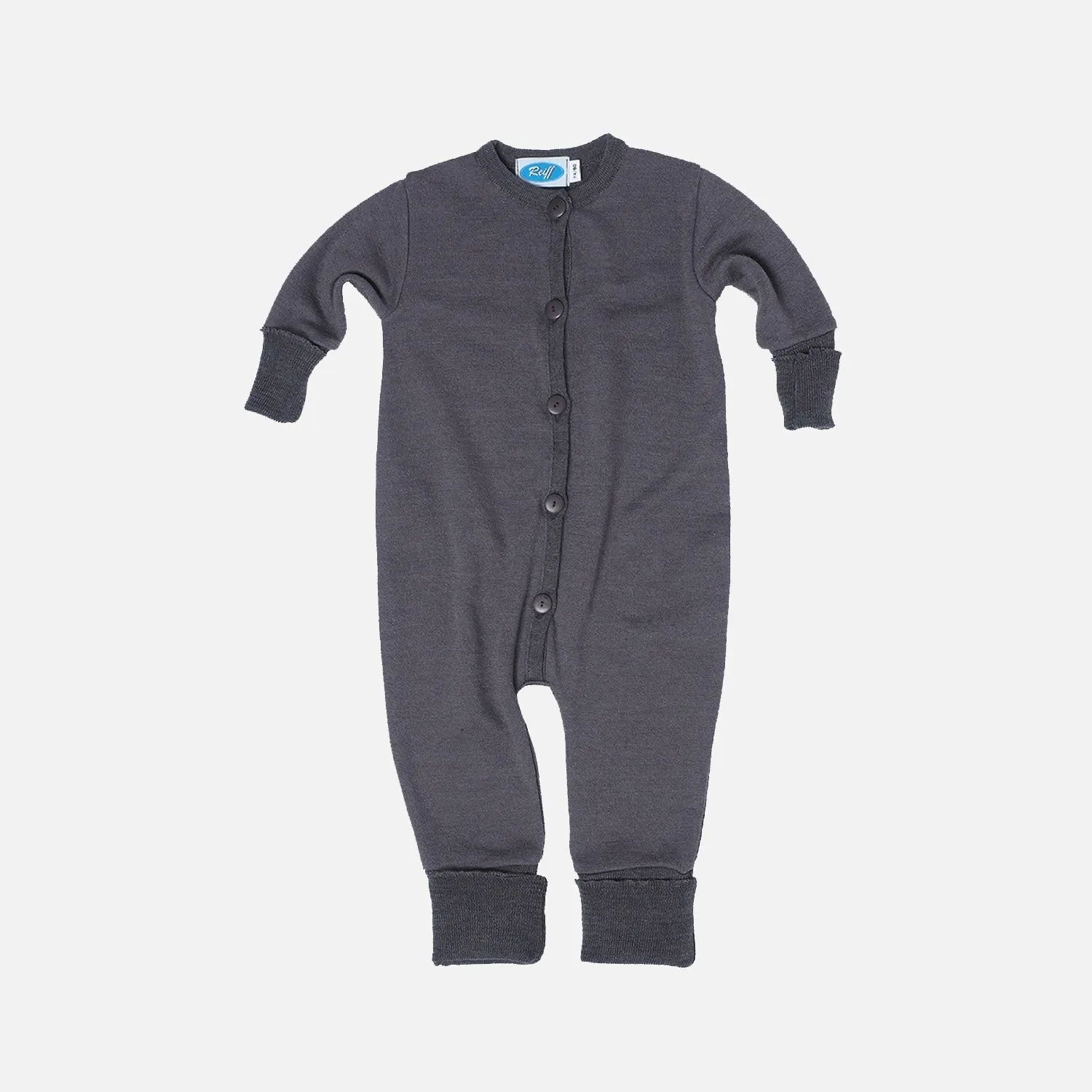 Baby & Kids Merino Wool/Silk Terry Sleep Suit/Romper - Slate