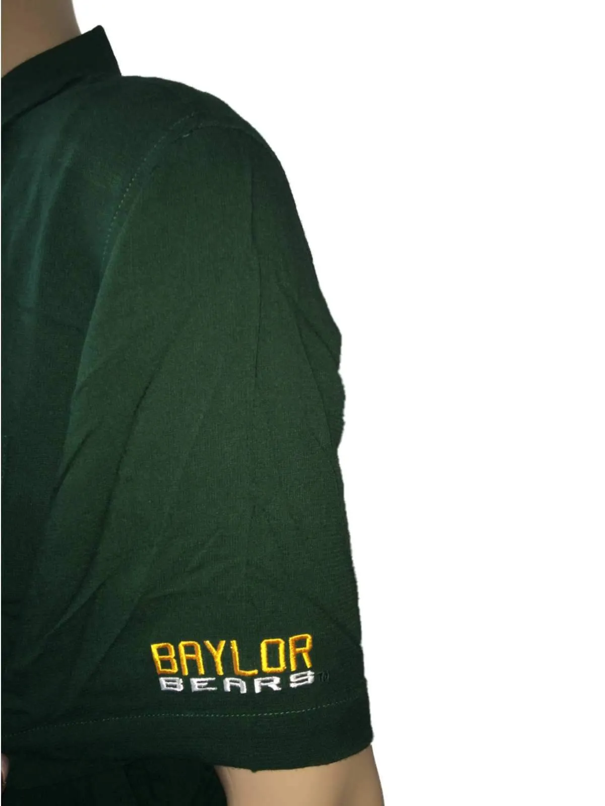 Baylor Bears Chiliwear Green Short Sleeve Collared Button Down T-Shirt (L)