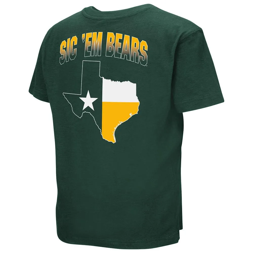 Baylor Bears Colosseum YOUTH BOYS Green Texas State Sic 'Em Bears T-Shirt