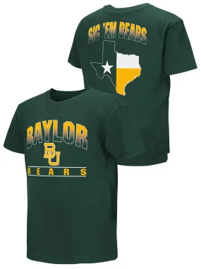 Baylor Bears Colosseum YOUTH BOYS Green Texas State Sic 'Em Bears T-Shirt