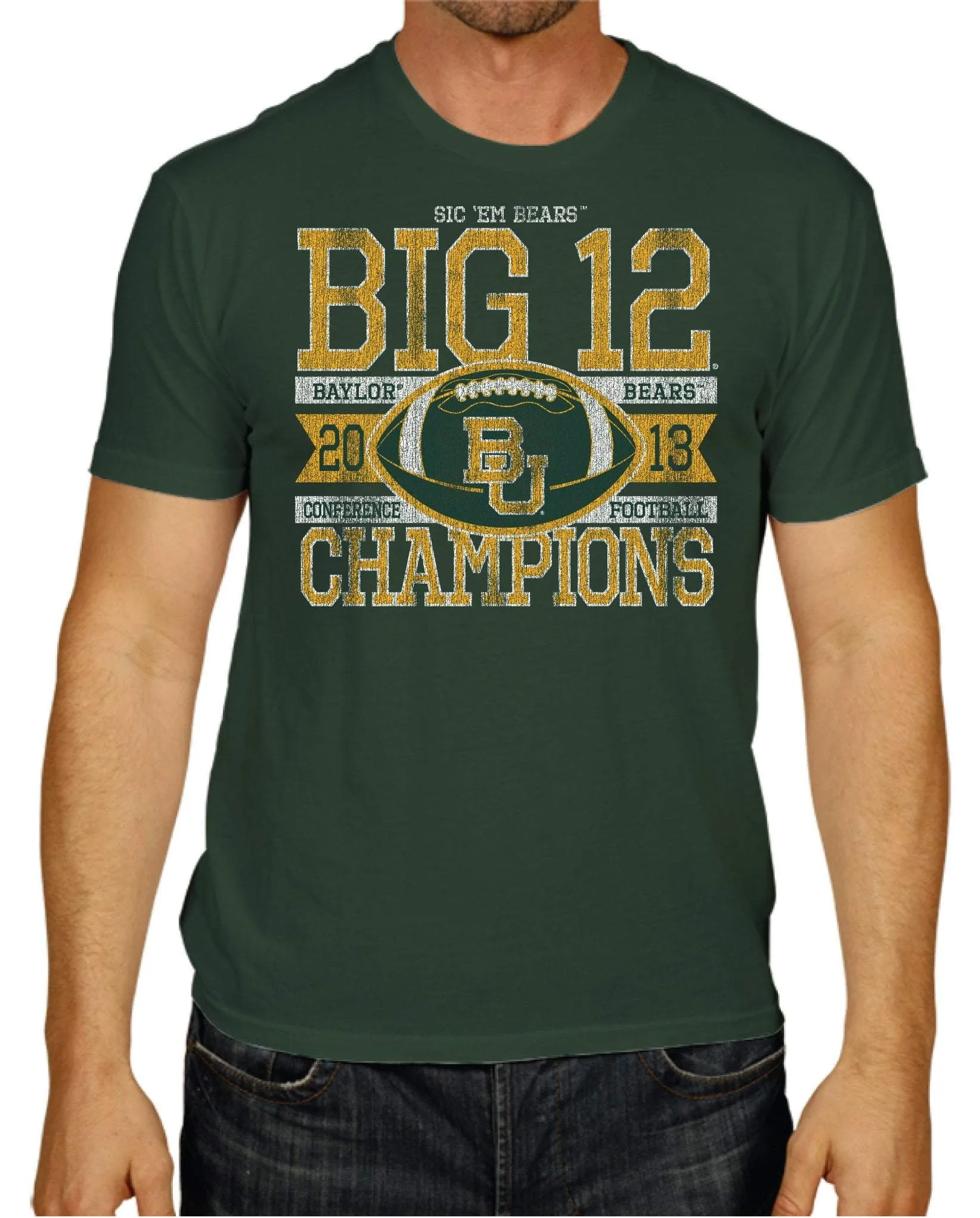 Baylor Bears The Victory 2013 Big 12 Football Champions Green T-Shirt