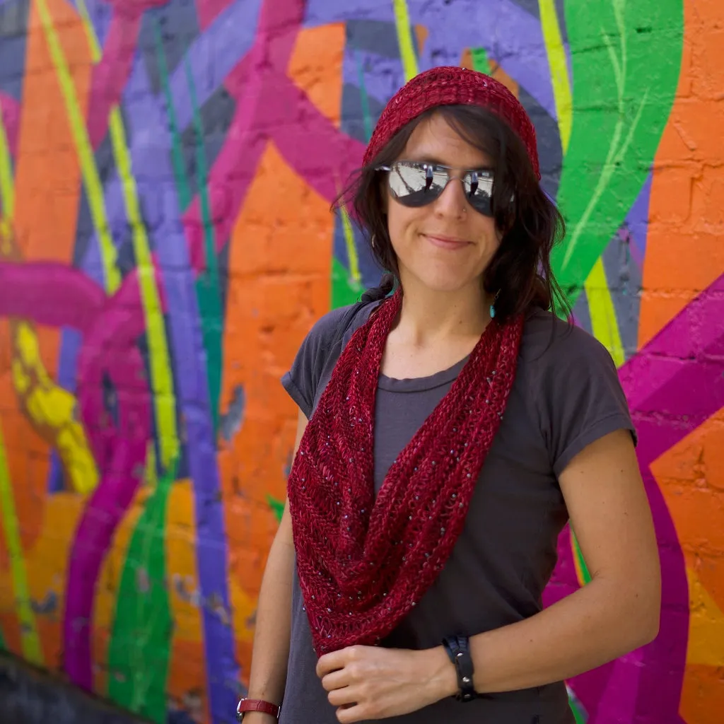 Beaded Hat and Cowl, Loom Knitting Kit