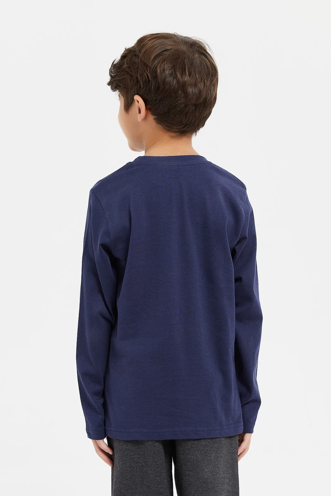 Boys Navy Space Graphic T-Shirt