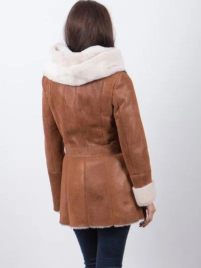 Brown Faux Suede Long Sleeve Outerwear