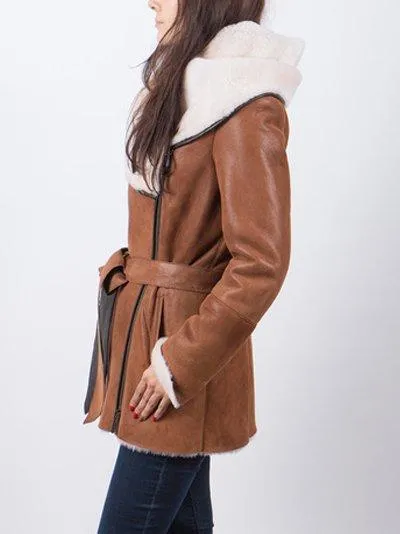 Brown Faux Suede Long Sleeve Outerwear
