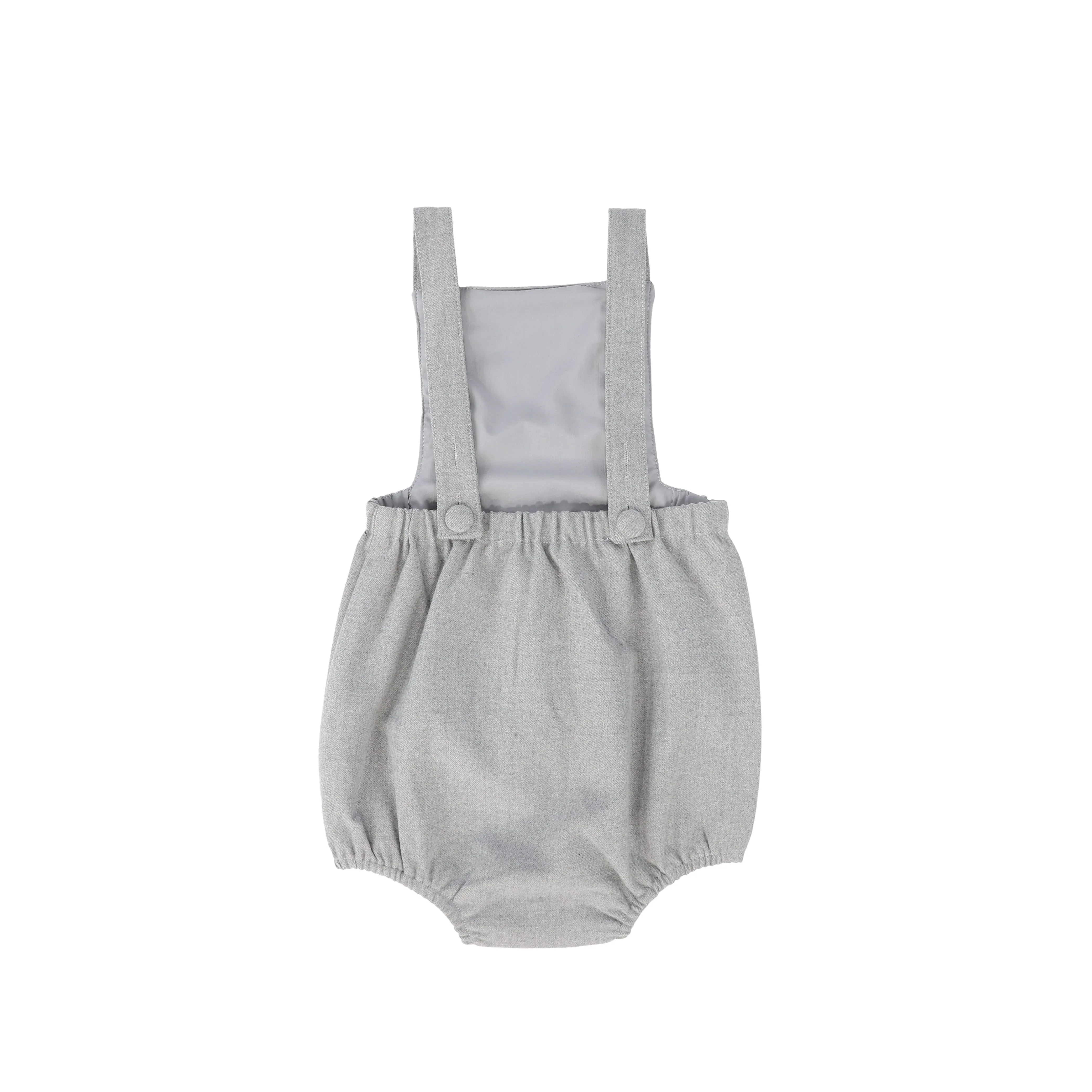 C16506-WOOL BUTTON ROMPER-Light Grey