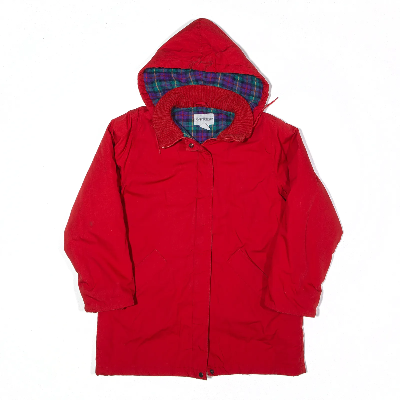 CABIN CREEK Insulated Parka Coat Red Womens M