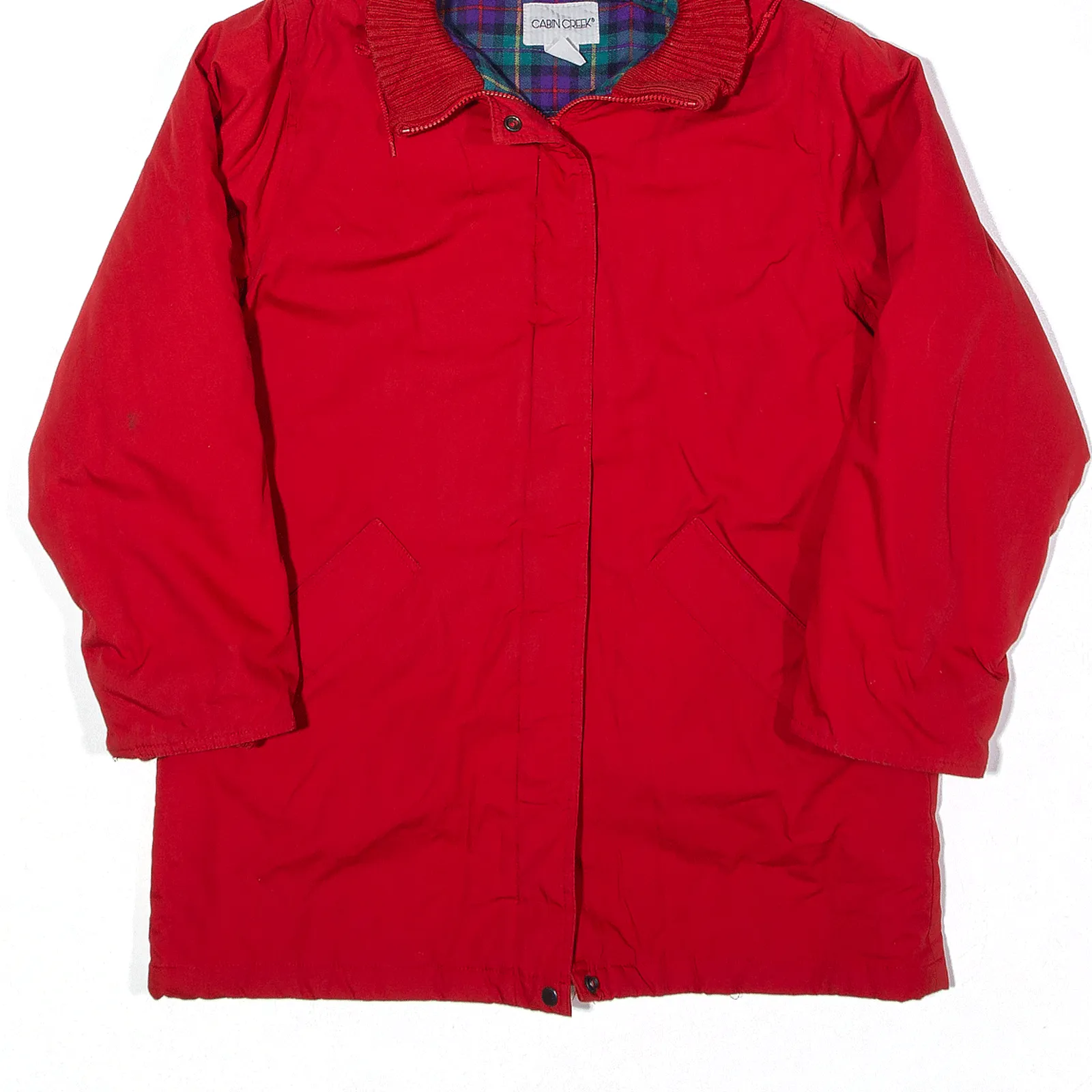 CABIN CREEK Insulated Parka Coat Red Womens M