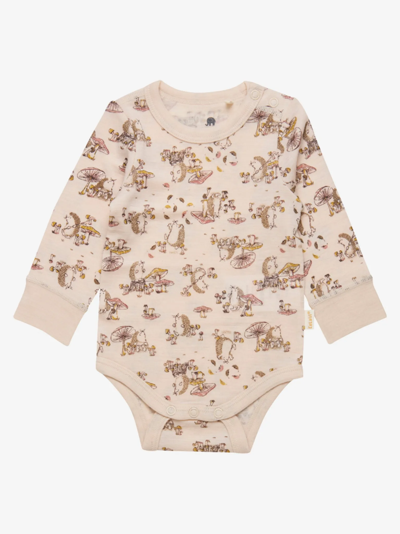 Celavi romper egeltje rood merino wol
