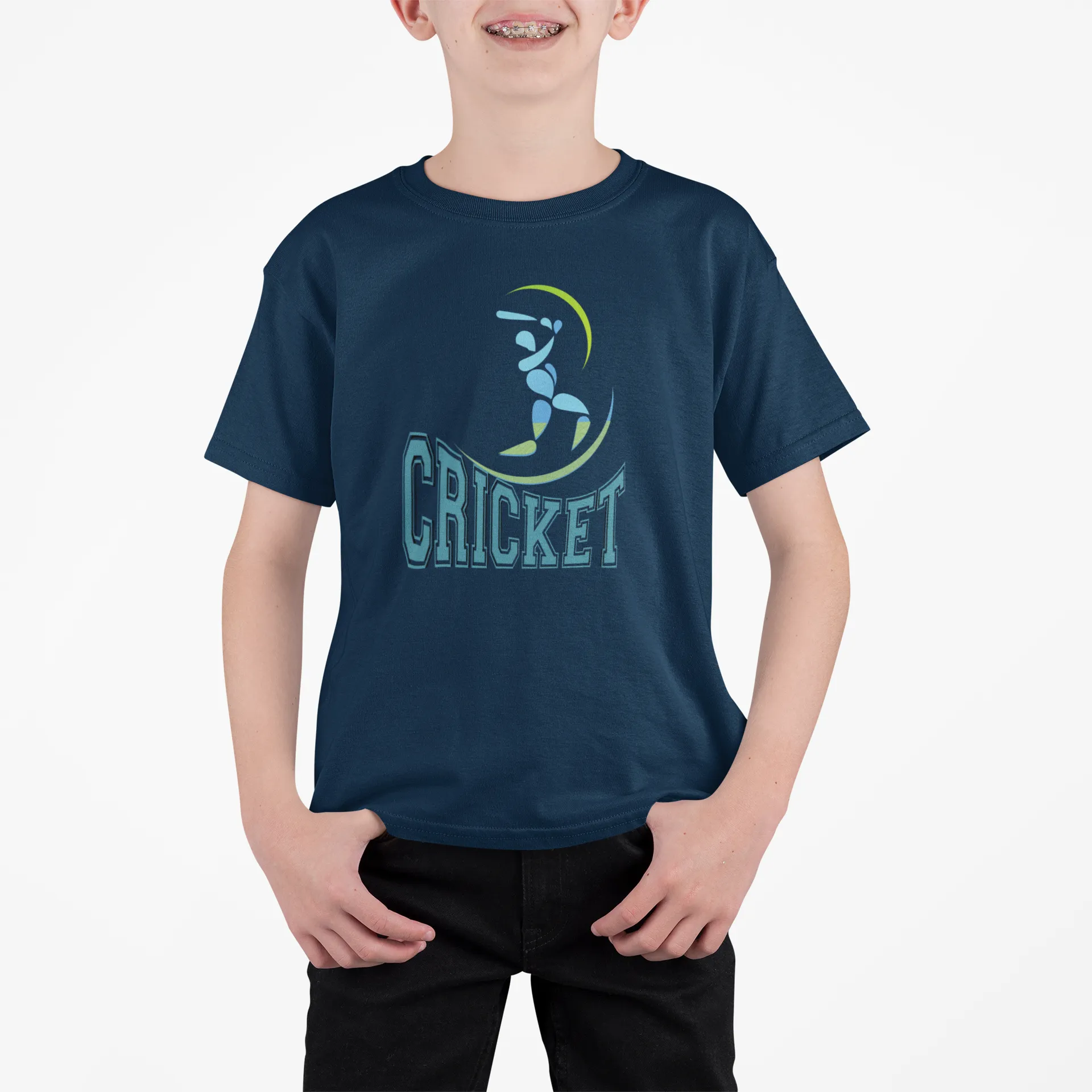 Cricketer T Shirt for Kids D11