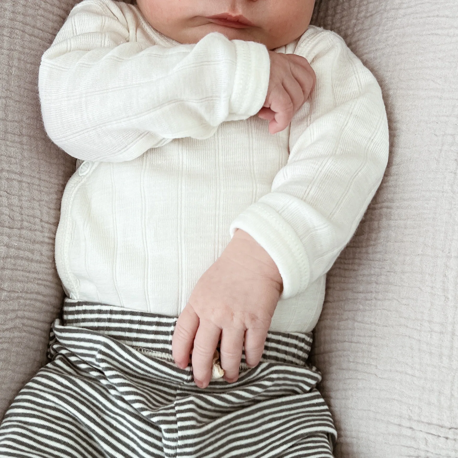 Cross-over Body - Wool & Silk - Natural
