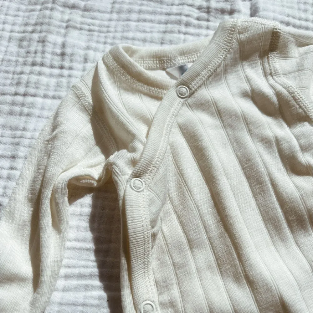 Cross-over Body - Wool & Silk - Natural