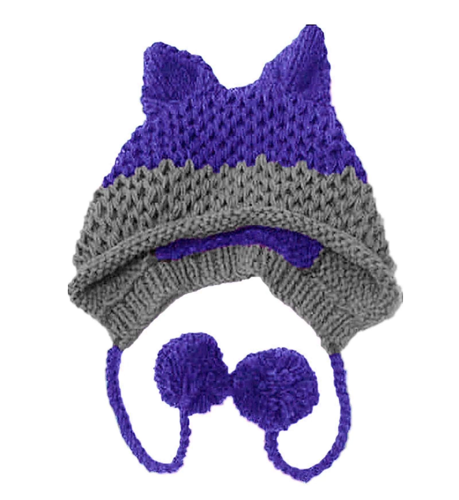 Cute Fox Ears Beanie Winter Warm Handmade Knit Hat