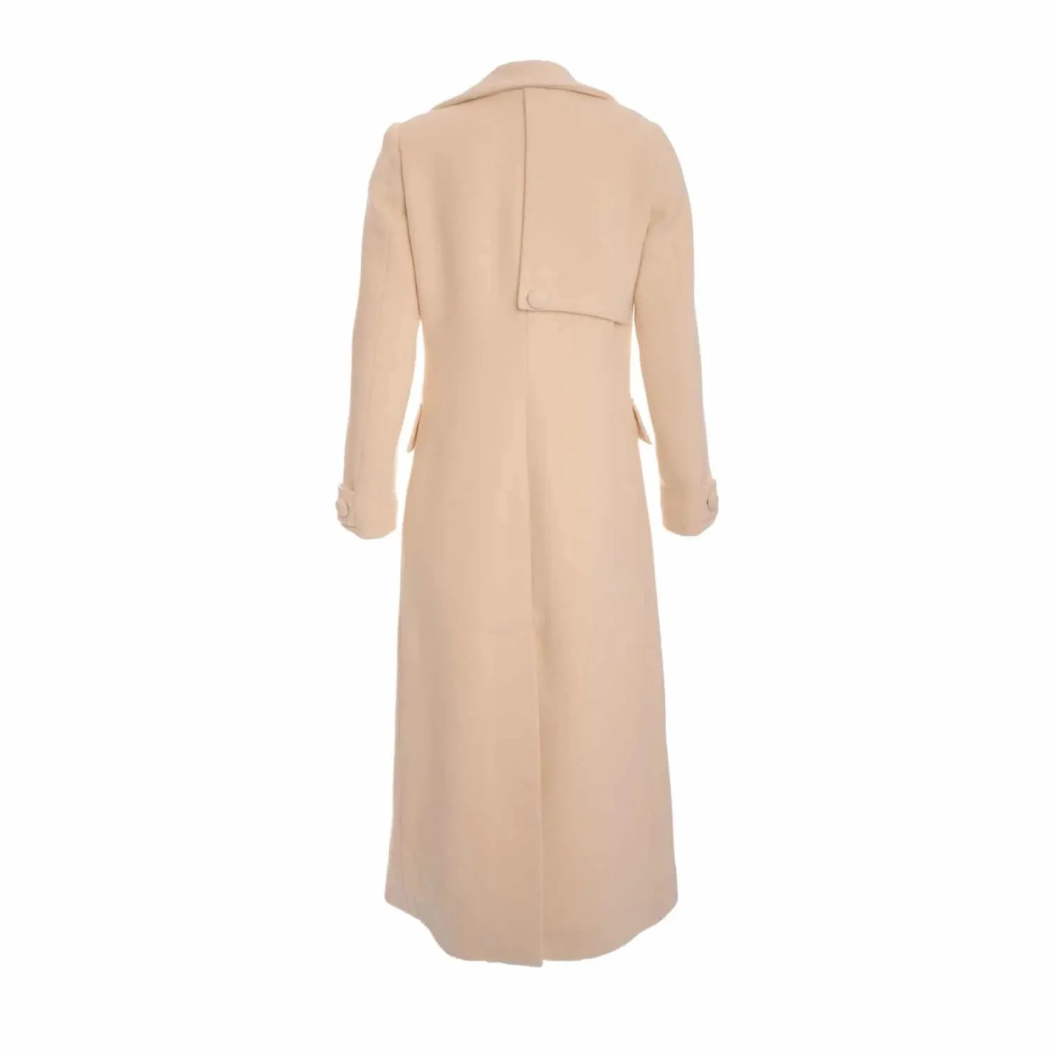 Double breasted coat in virgin wool and cashmere