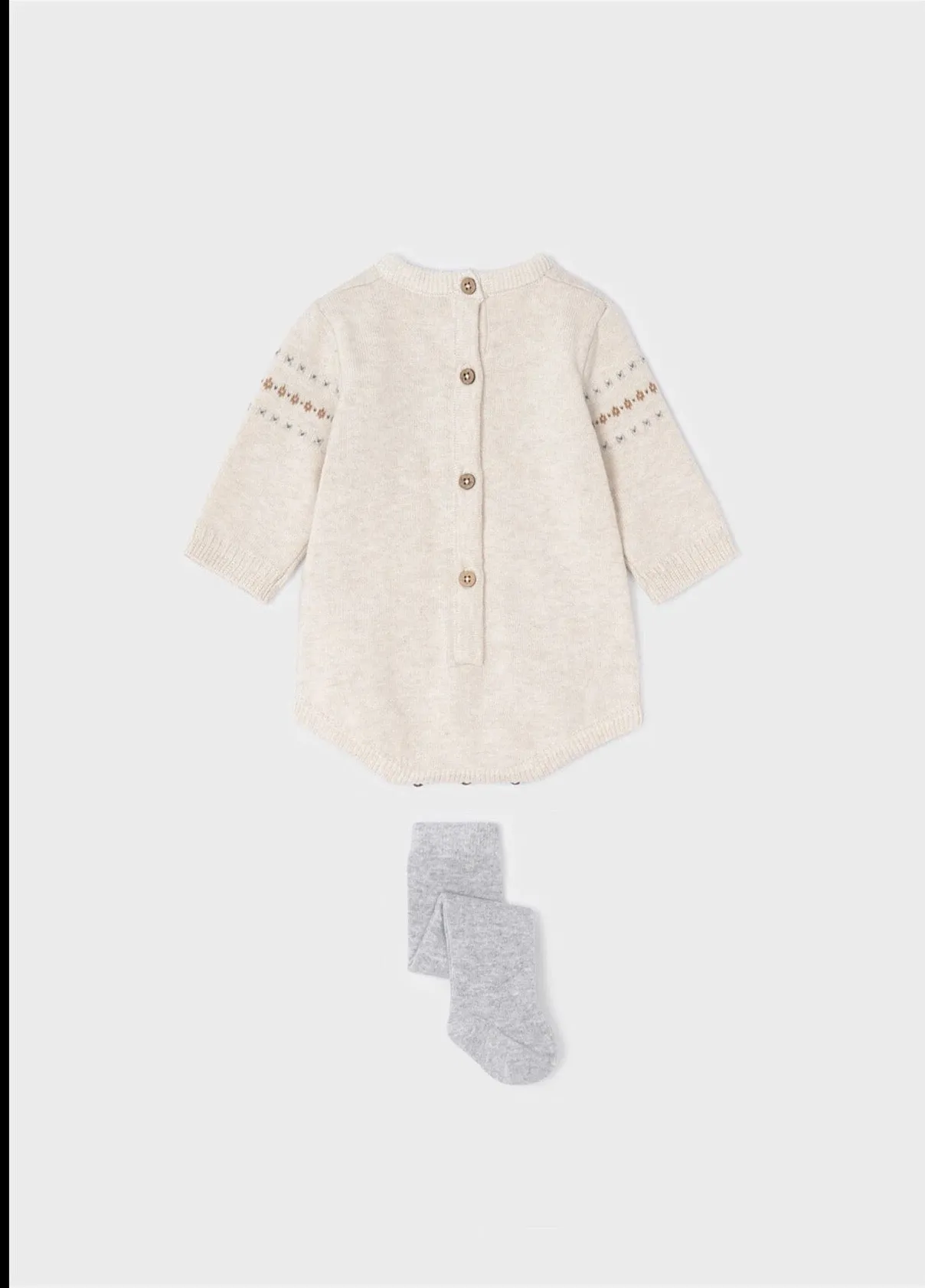 ECOFRIENDS knitted romper with tights set newborn | Mayoral
