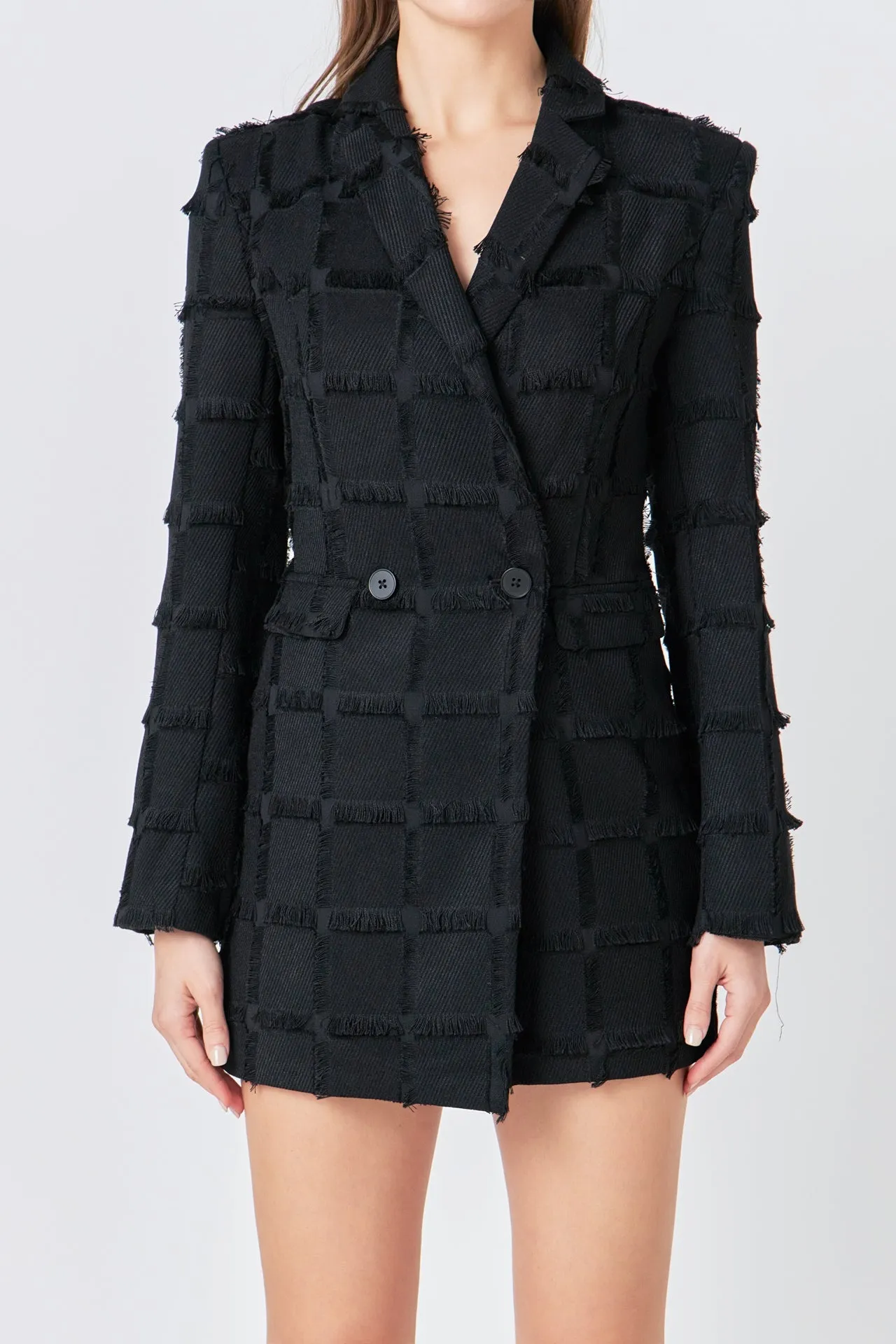 Endless Rose - Textured Blazer Romper