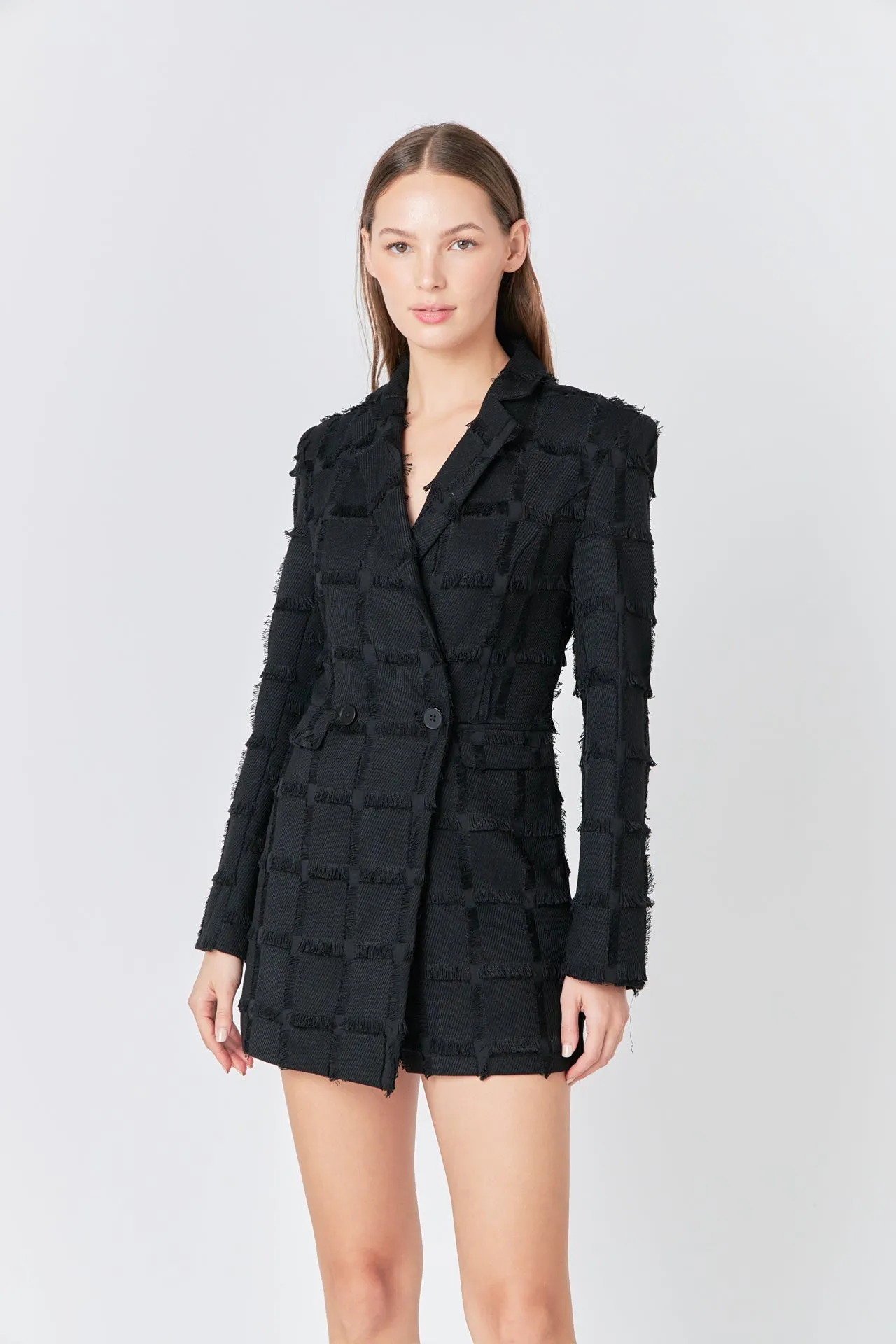 Endless Rose - Textured Blazer Romper