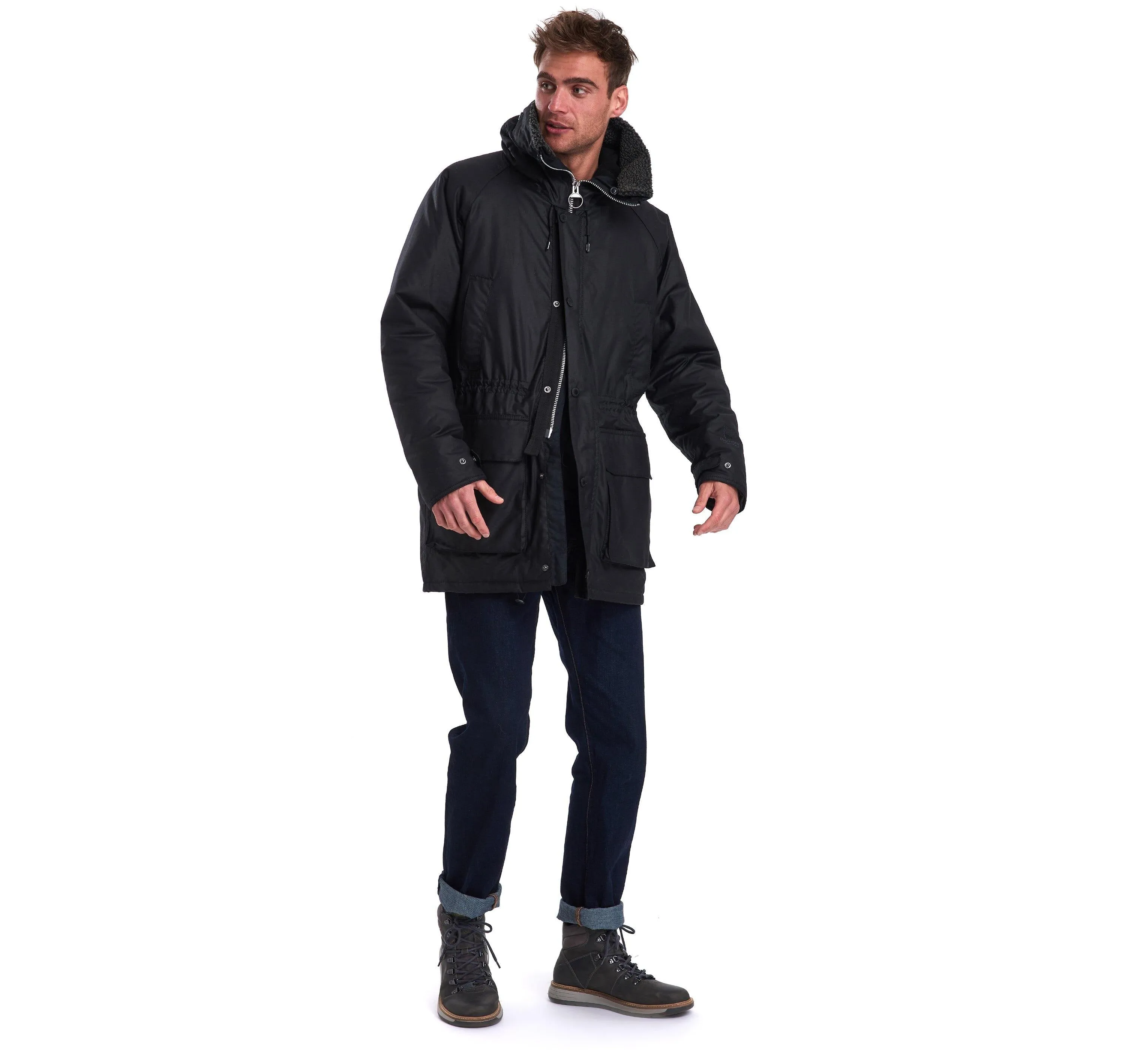Fenton Wax Jacket Black