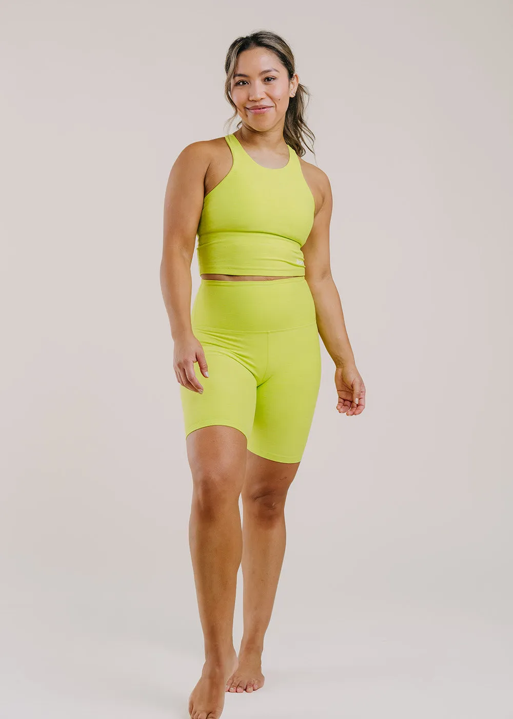 Focus Cropped Tank - Summer Lime Heather