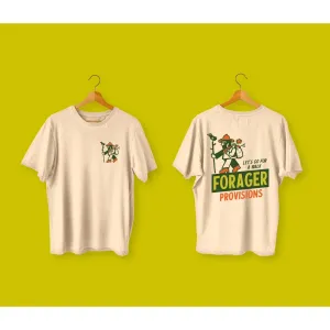 Forager Provisions ‘Lets Go For A Walk’ Natural Raw Ecru T-Shirt