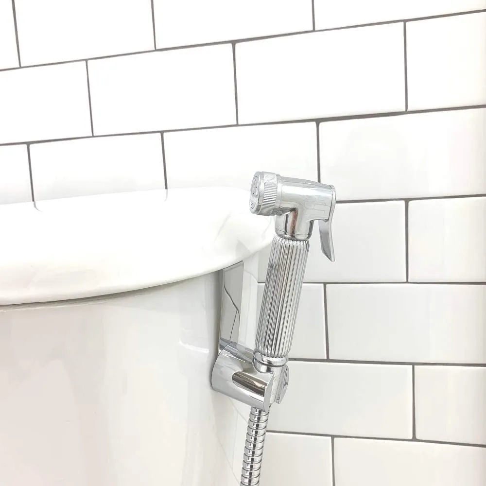 Hand Held Bidet Sprayer Seat Elongated , Stainless Steel Brushed Nickel Bidet Jet Faucet