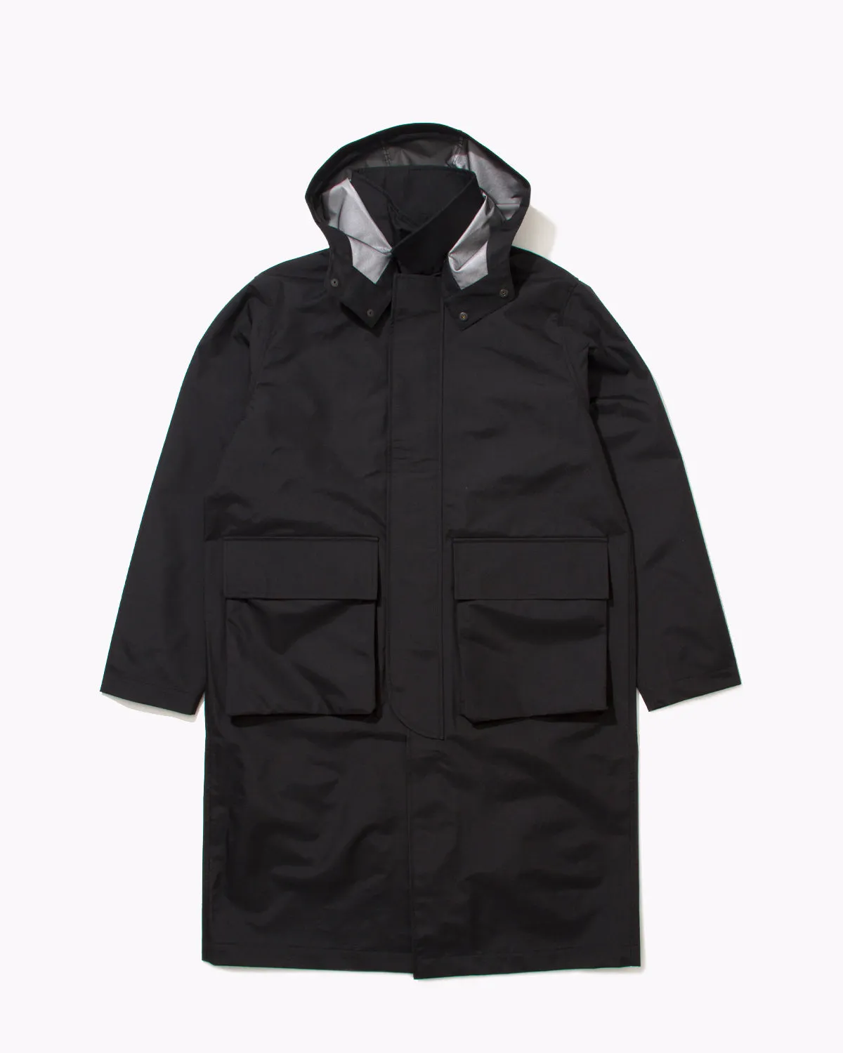 Hooded Mac Coat - Black