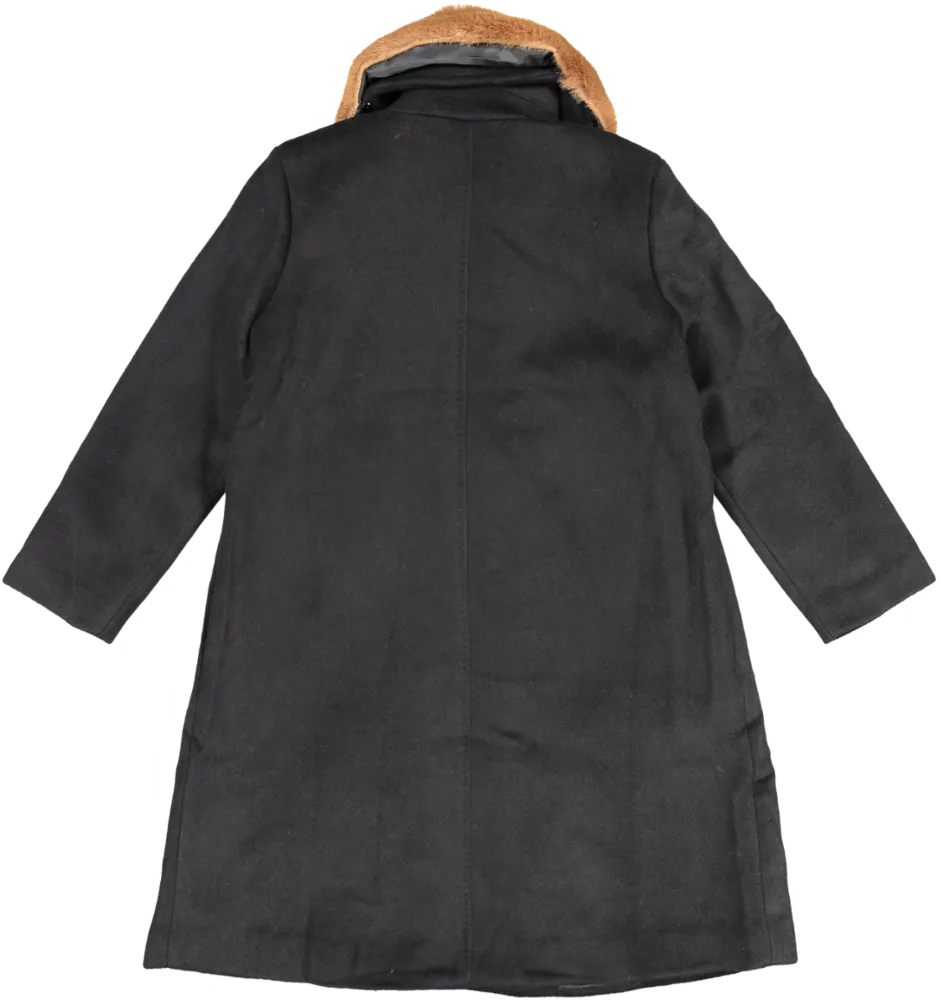 JACKET4-Black/Natural Fur