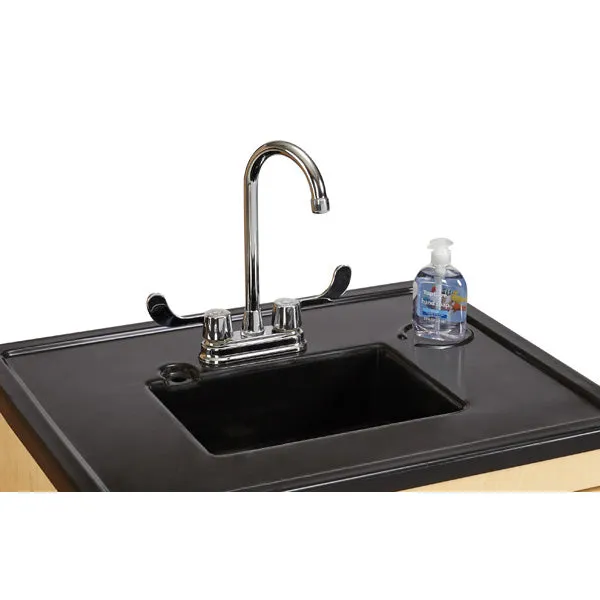Jonti-Craft 1386JC, 38" Adult Height Portable Handwashing Sink, Foot Pump Activation, Non-Heated (No Electricity Required)