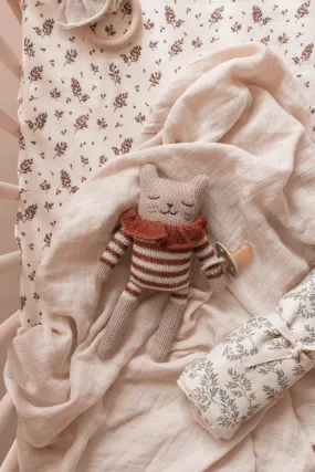Kitten knit toy | sienna striped romper