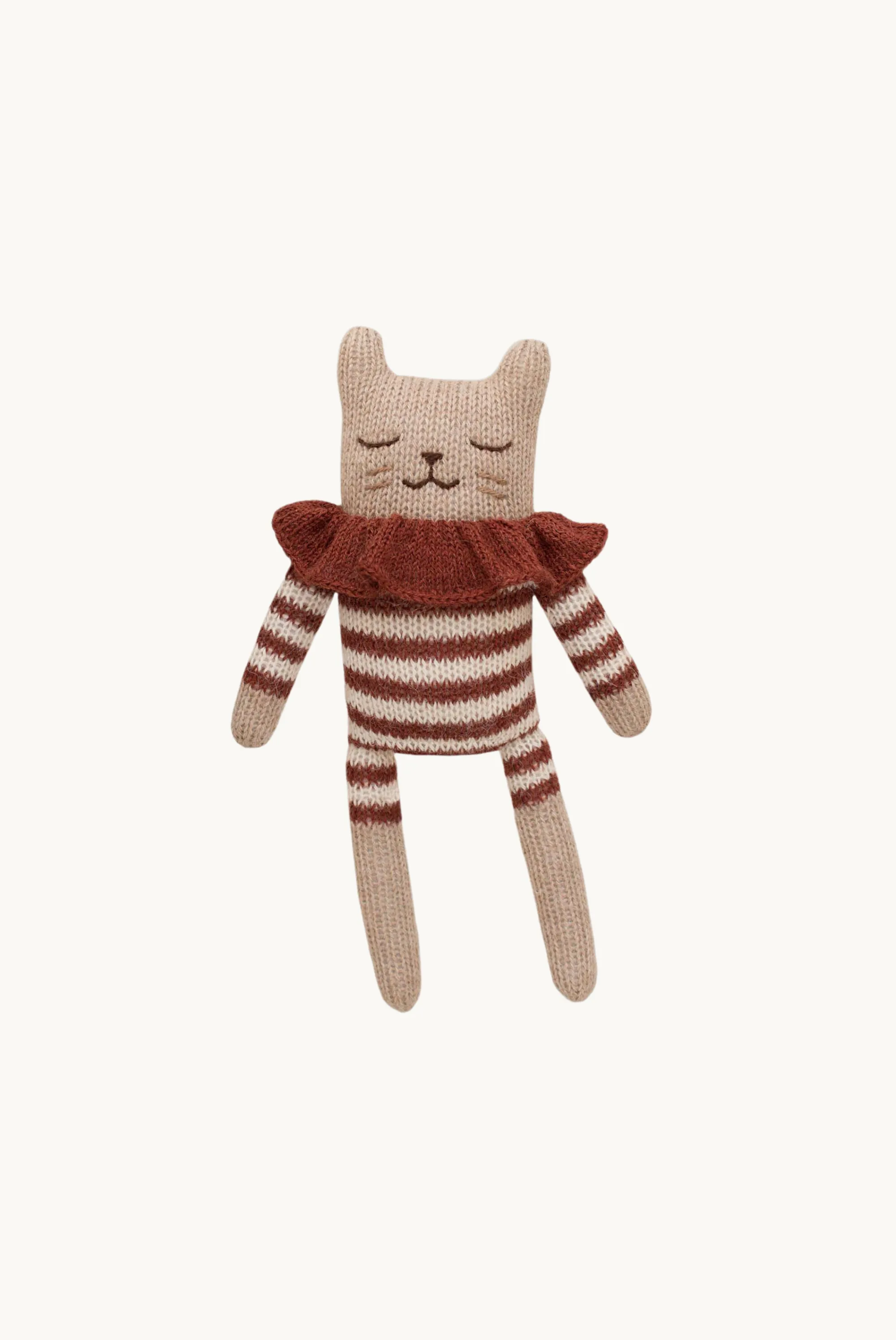 Kitten knit toy | sienna striped romper