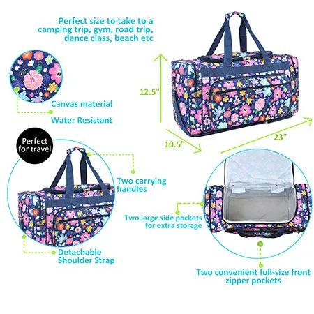 Lilac Floral NGIL Canvas 23" Duffle Bag