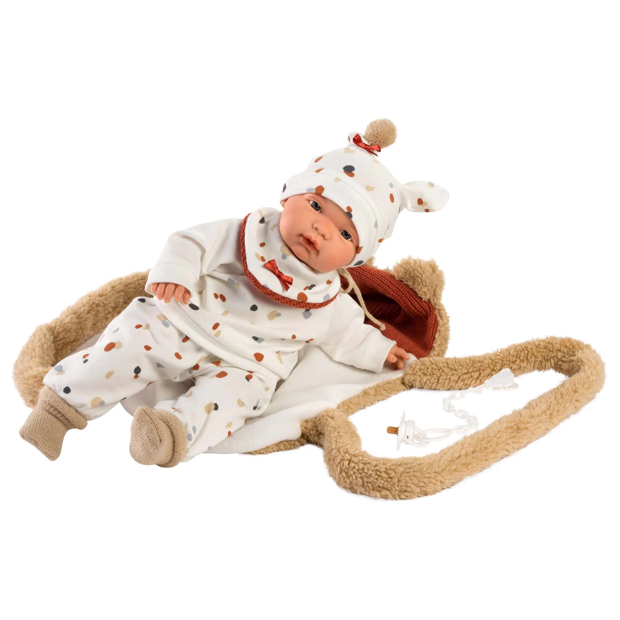 Llorens - Baby Boy Joel with Backpack Carrier 38cm