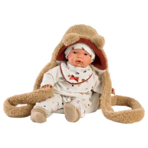 Llorens - Baby Boy Joel with Backpack Carrier 38cm