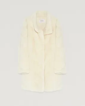 Long mink coat with collar