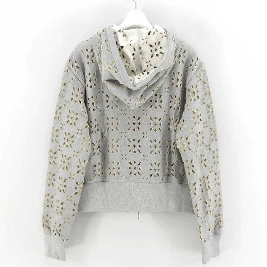 【M A S U/エムエーエスユー】<br>FLOWER HOLE ZIP-UP SWEAT PARKA <br>MPFW-CS0324