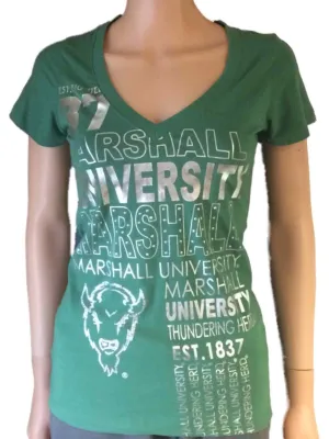 Marshall Thundering Herd Women's Short Sleeve Shirt Campus Couture (S)