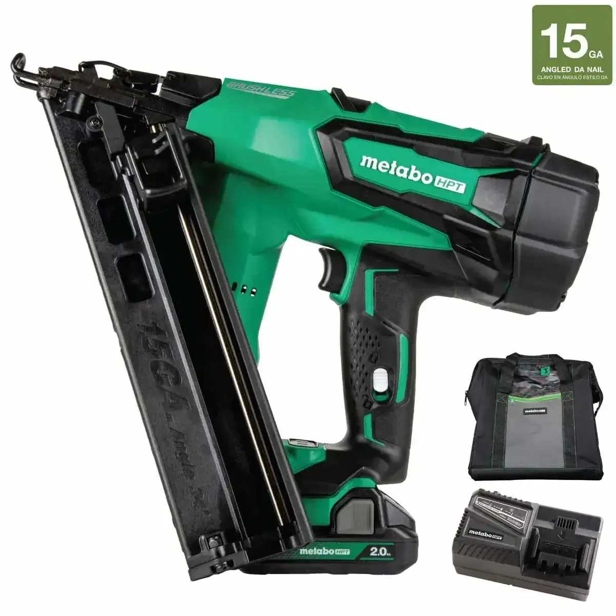 Metabo 18V MultiVolt Cordless 15 Gauge Angled Finish Nailer